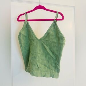Tilly's Sage Green Ribbed Camisole Womens Size S